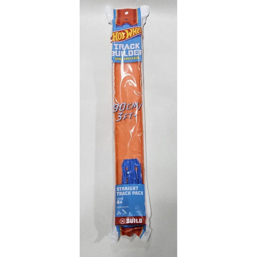 🔥Hot Wheels Track Builder Unlimited 90cm/3FT+ Straight Track Pack, Orange,‎ New